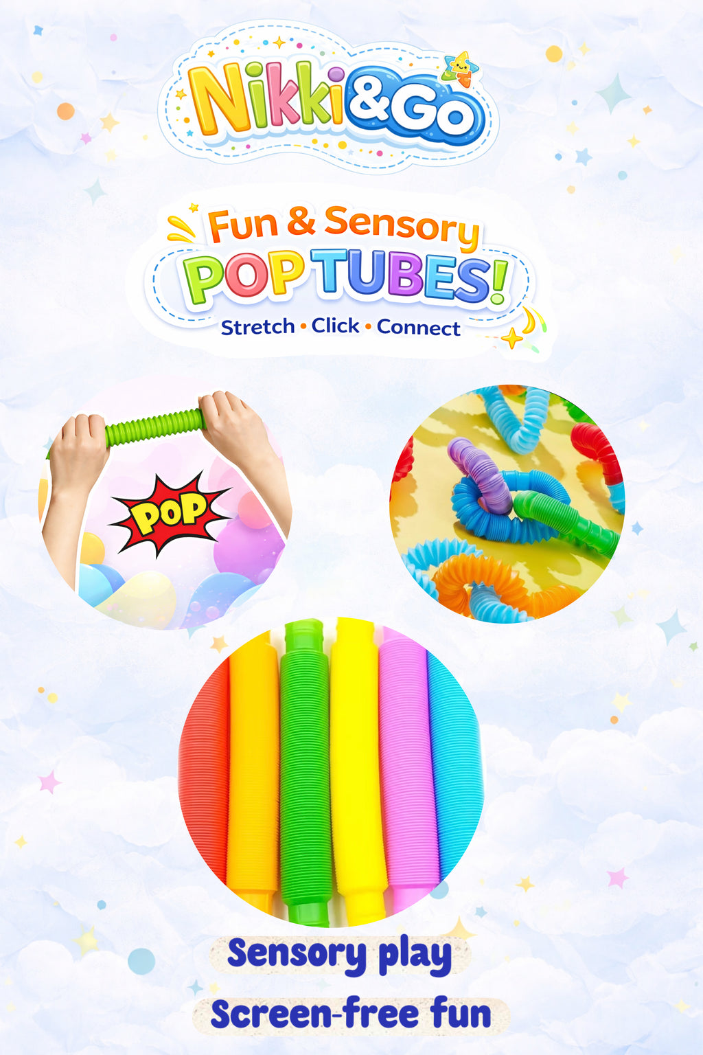 Travel Activity Kit for Kids - Screen-Free Toddler Toys | Nikki&Go