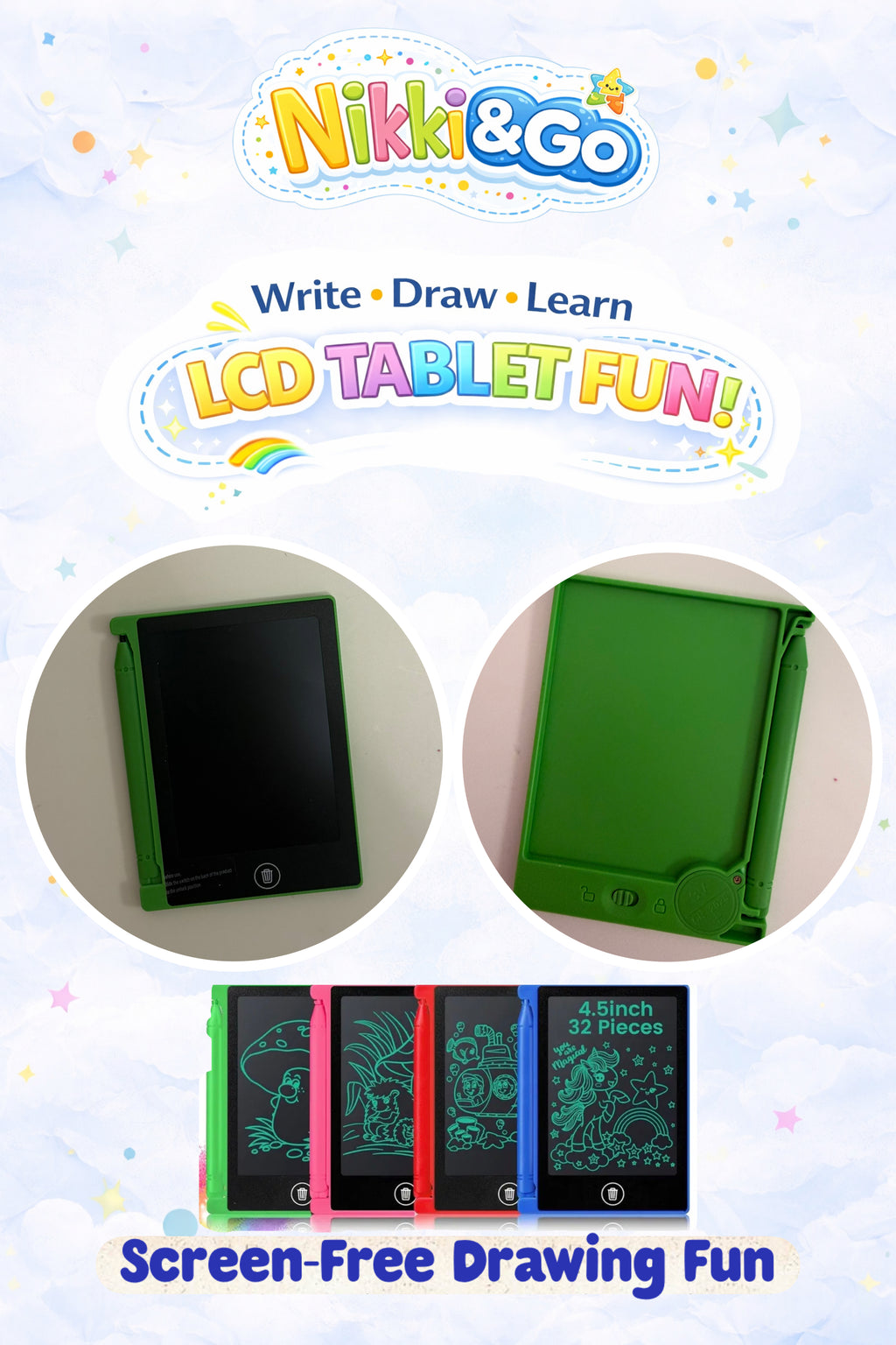 Travel Activity Kit for Kids - Screen-Free Toddler Toys | Nikki&Go