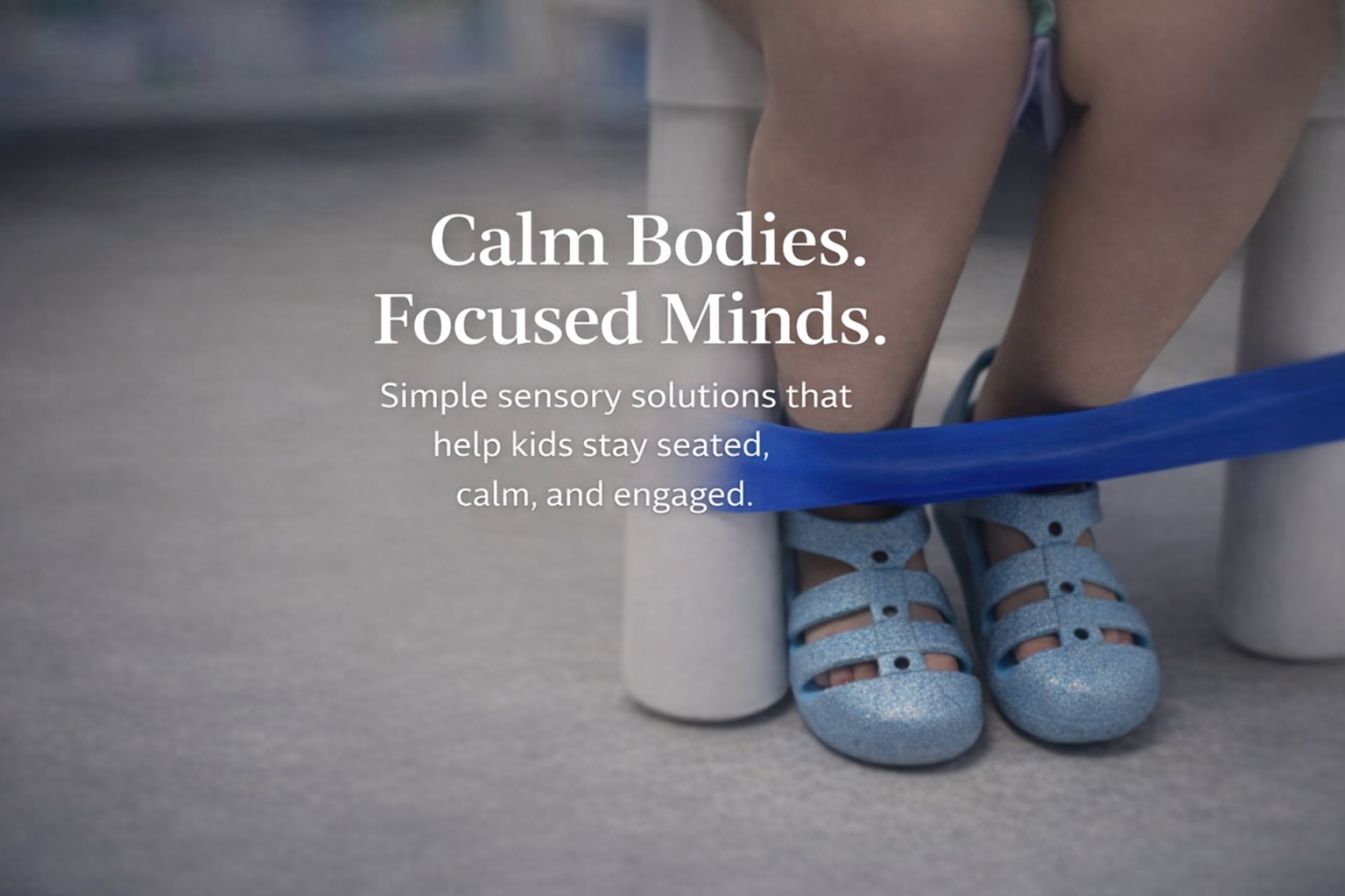 Nikki & Go Sensory Chair Bands (2-Pack Blue + Green) | Focus & Calm Support for Kids