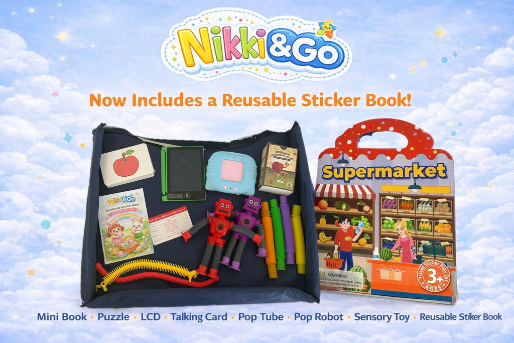 Travel Activity Kit for Kids - Screen-Free Toddler Toys | Nikki&Go