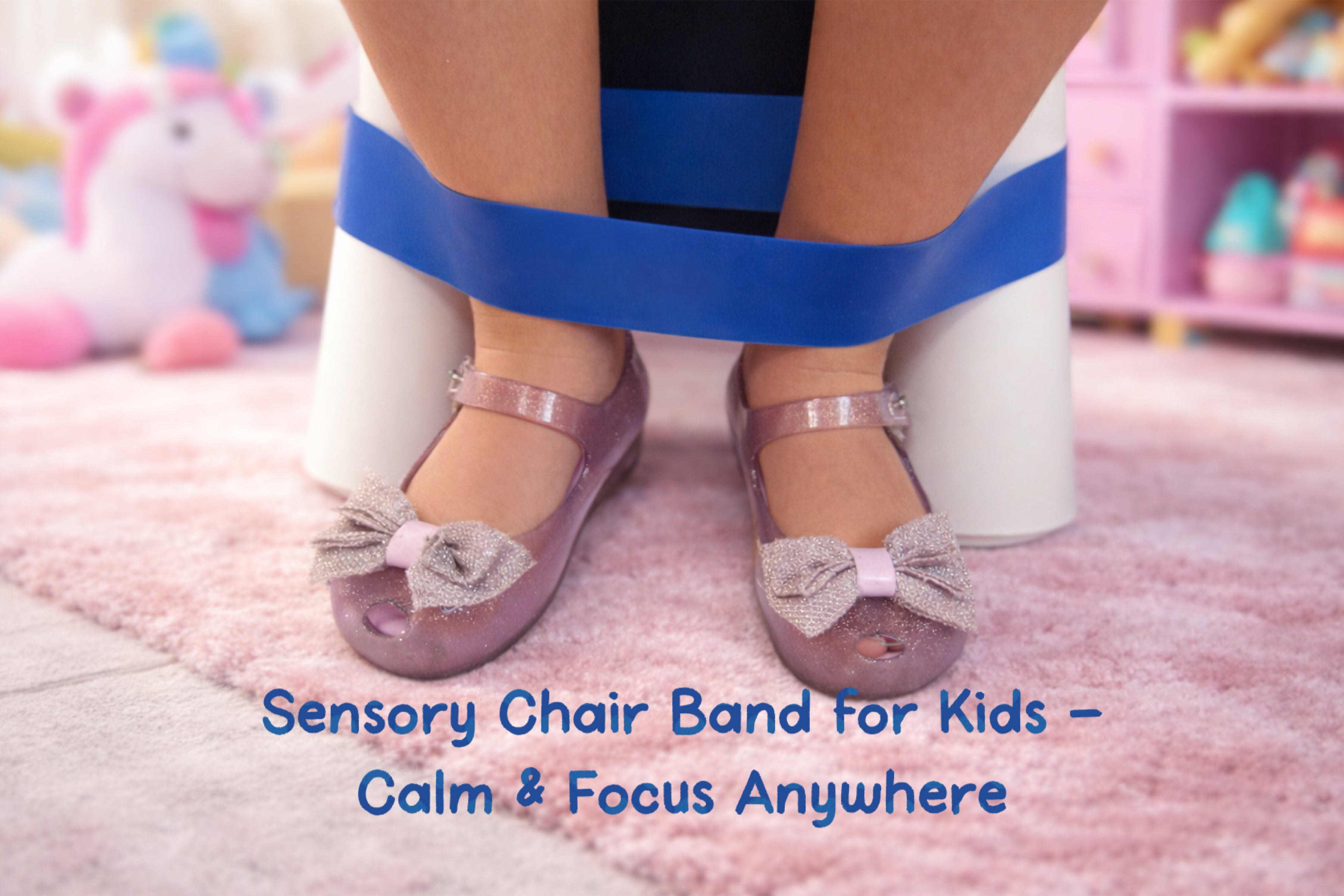Nikki & Go Sensory Chair Bands (2-Pack Blue + Green) | Focus & Calm Support for Kids